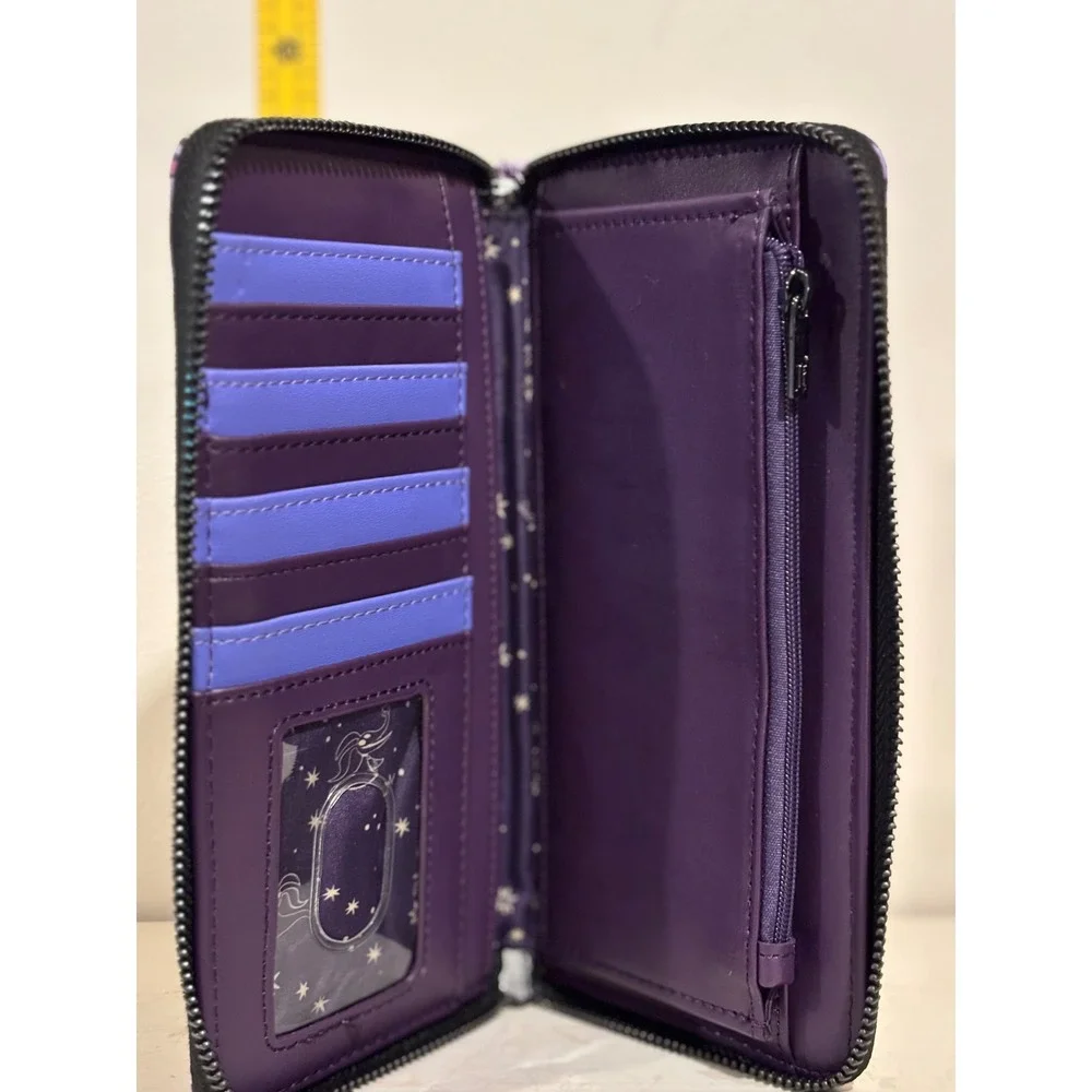 Loungefly Nightmare Before Christmas Women Purple wallet Jack Sally Zero EUC